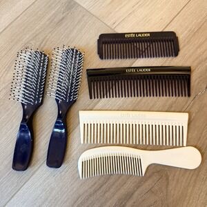 Vintage Estée Lauder Hairbrushes And Combs Lot Of‎ 6